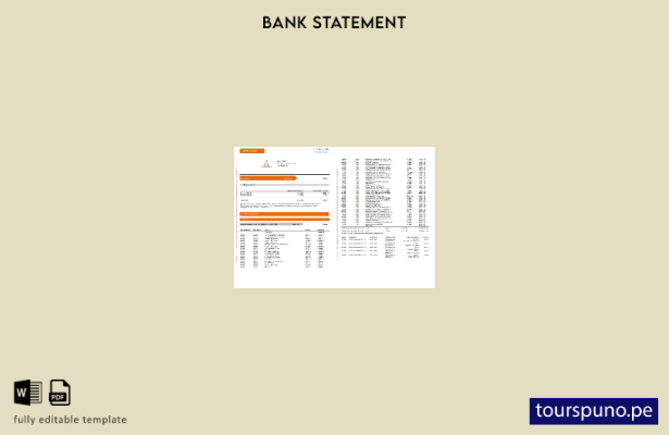 listo para imprimir plantilla de Word   extracto bancario de ING Direct de Españ